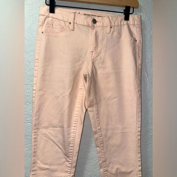 Mossimo Women's Mid Rise Denim Legging Crop - Picture 3 of 7